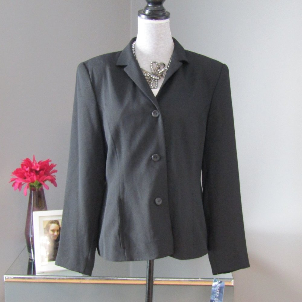 NWT Karen Scott Petites Black Blazer 16P